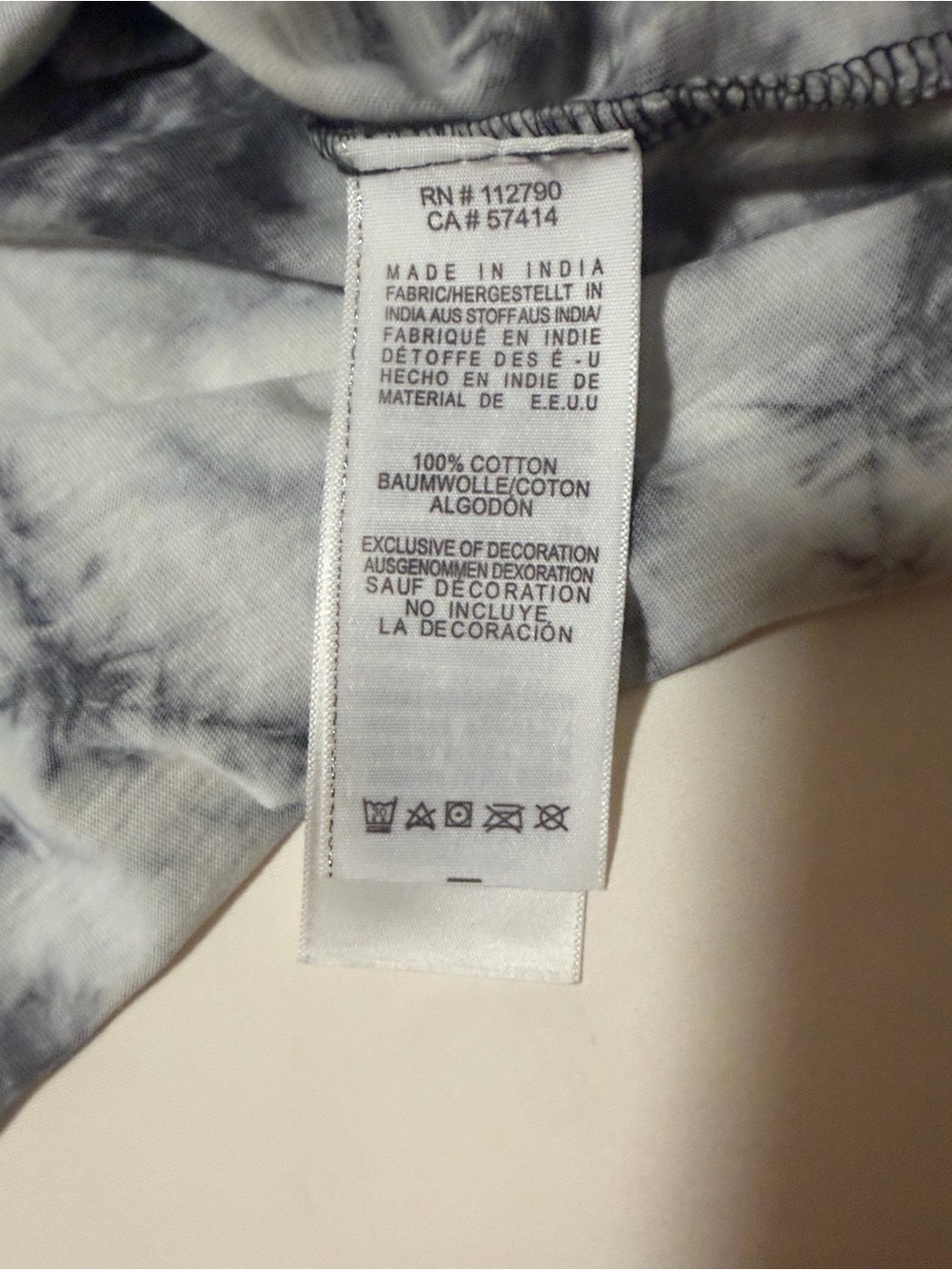 True Religion Black & White Tie-Dye 'TRUE RLGN' Graphic Tee - Picture 4 of 5